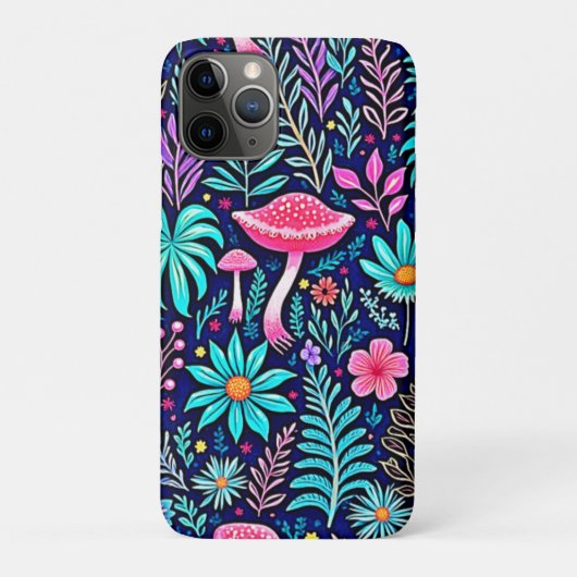 ネオンサイケデリックキノコの森の夢 Case-Mate iPhoneケース (裏)