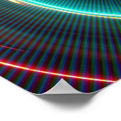 ネオンサイケデリックスパイラル ポスター (角)