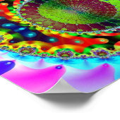 ネオンサイケデリックフラクタル ポスター (角)