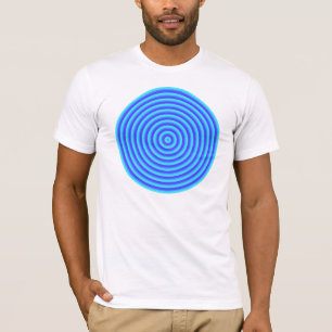 ネオンサイケデリックブルーサークル Tシャツ