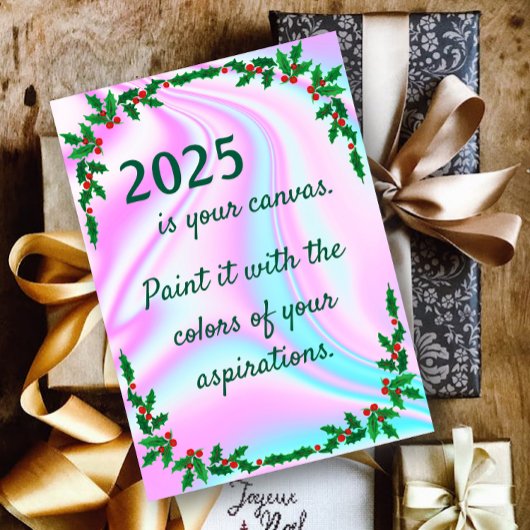 ネオンサイケデリックライツクリスマスホリデーカード シーズンカード