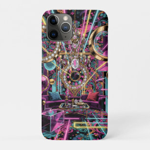ネオンサイケデリックラグジュアリーラウンジアート iPhone 11 PROケース