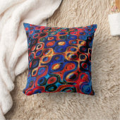 ネオンサイケデリックリップル抽象芸術装飾用クッション クッション (ブランケット)