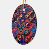 ネオンサイケデリックリプルオーナメント セラミックオーナメント (左)