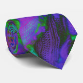 ネオンサイケデリックレッド紫ブルー緑トリップ(幻覚体験)のような- ネクタイ (ロール)