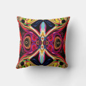 ネオンサイケデリック抽象芸術装飾用クッション1 クッション (裏面)
