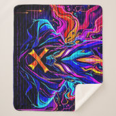 ネオンサイバーガーディアンアート シェルパブランケット (正面)