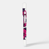 ネオンサイバーデススカルとバラホワイト Case-Mate iPhoneケース (裏面 / 左)