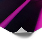 ネオンサイバーパンクシンセウェーブ未来的トンネル ポスター (角)