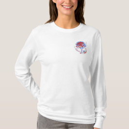 ネオンサイバー薔薇グラフィックTシャツ Tシャツ