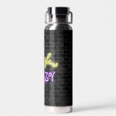 ネオンサインを熱狂する輝かせよう ウォーターボトル (背面)