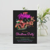 ネオンサインサンタスリートインディアクリスマスパーティー 招待状 (スタンド正面)
