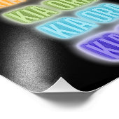 ネオンサインスタイルキアオラリプレースレインボープリント フォトプリント            (角)