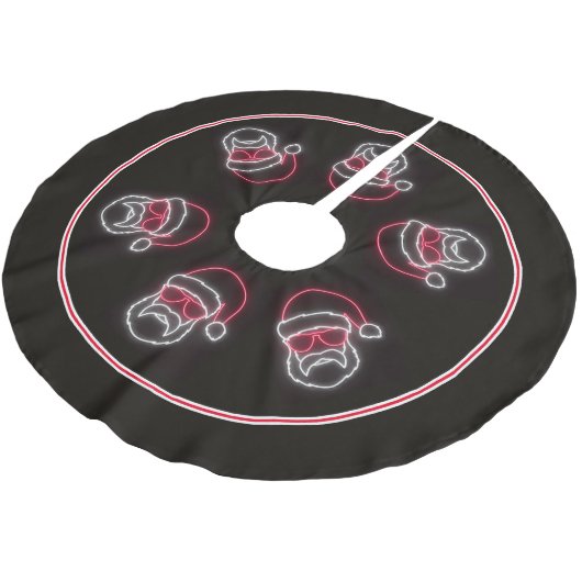 ネオンサインスタイルサンタインサングラス ブラッシュドポリエステルツリースカート (アングル)