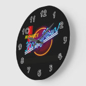 ネオンサインバー ラージ壁時計 (傾斜)