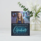 ネオンサインブルー大学院写真のお知らせ シーズンポストカード (スタンド正面)