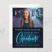 ネオンサインブルー大学院写真のお知らせ シーズンポストカード (正面/裏面)