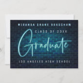 ネオンサインブルー大学院写真バックマー発表 案内状 (正面)