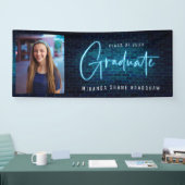 ネオンサインブルー大学院写真 横断幕 (トレードショー)