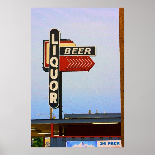 ネオンサインプリント ポスター (正面)