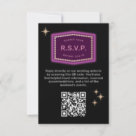 ネオンサインベガス結婚のQRコードオンラインRSVP 出欠カード