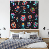 ネオンサイン宇宙エイジアトミックマルティニカクテルプリント キャンバスプリント (インサイチュ (寝室))