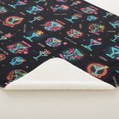 ネオンサイン宇宙エイジアトミックマルティニカクテルプリント シェルパブランケット (3/4)