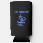 ネオンサイン祝見てカクテルグラス スリム缶クーラー (正面)