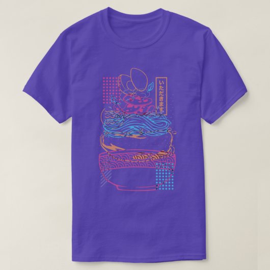 ネオンサイン麺ラーメンby戸部フォンセカ tシャツ (デザイン正面)
