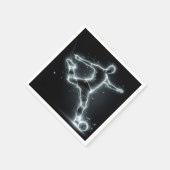 ネオンサッカーの黒番 スタンダードカクテルナプキン (角)