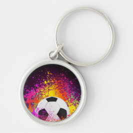ネオンサッカーボールKeychain キーホルダー