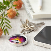 ネオンサッカーボールKeychain キーホルダー (側面)