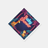 ネオンサファリベイビーシャワーナプキン スタンダードカクテルナプキン (角)