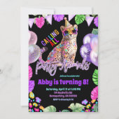 ネオンサファリ チーター tween 誕生日招待状 招待状 (正面)