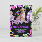 ネオンサファリ チーター tween 誕生日招待状 招待状 (スタンド正面)