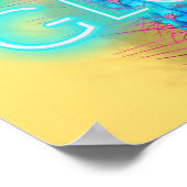 ネオンサボテンのパーティーファンキーフェスティバル ポスター (角)