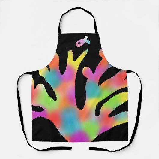 ネオンサンゴデザイン エプロン (正面)