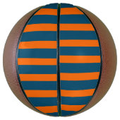 ネオンサンセットオレンジと海ブクールルー バスケットボール (縦)