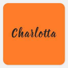 ネオンサンセットオ無地のレンジカカスタムラーカラーパーソナライズされた スクエアシール