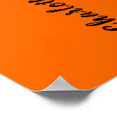 ネオンサンセットオ無地のレンジカカスタムラーカラーパーソナライズされた ポスター (角)