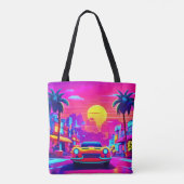 ネオンサンセットシティドライブ トートバッグ (裏面)