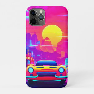 ネオンサンセットシティドライブ iPhone 11 PROケース