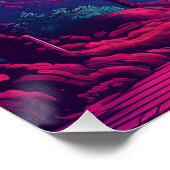 ネオンサンセットパラダイス – レトロ80sトロピカルビベス ポスター (コーナー)