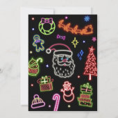 ネオンサンタクリスマスパーティー 招待状 (裏面)