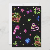 ネオンサンタ モダン クリスマスパーティ 招待状 (裏面)