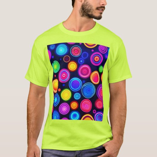ネオンサークルバースト Tシャツ (正面)