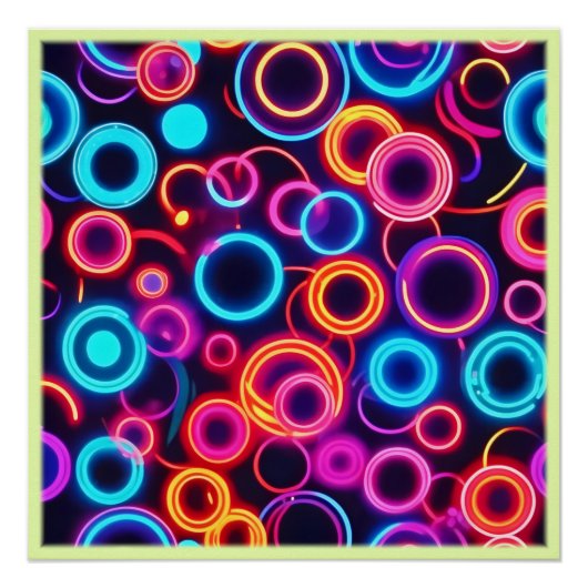 ネオンサークル：視覚的鮮やかな饗宴 ポスター (正面)