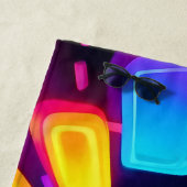 ネオンシェイプ抽象芸術トンネルアート ビーチタオル (インサイチュ)