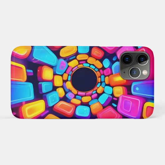 ネオンシェイプ抽象芸術トンネルアート Case-Mate iPhoneケース (裏面(横))