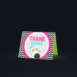 ネオンシェブロンボーリングサンキューカード サンキューカード<br><div class="desc">ネオンガーリーシェブロンボーリングサンキューカード。誕生日やボーリング、宴会に最適！</div>